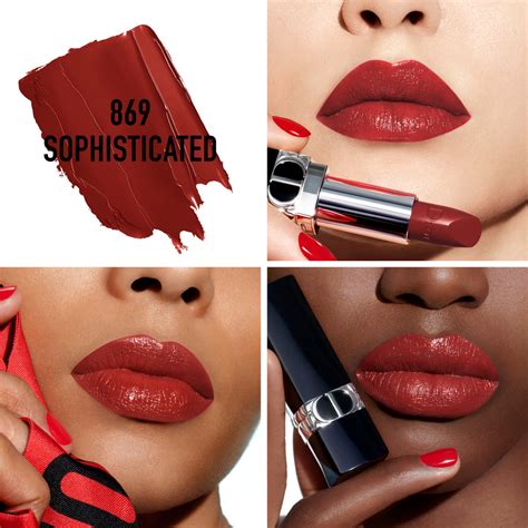 dior 869 sophisticated satin|Christian Dior Rouge Metallic Dior Lippenstift N°869 Sophisticated .